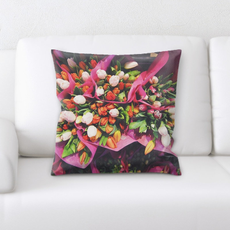 Coussin décoratif fleurs