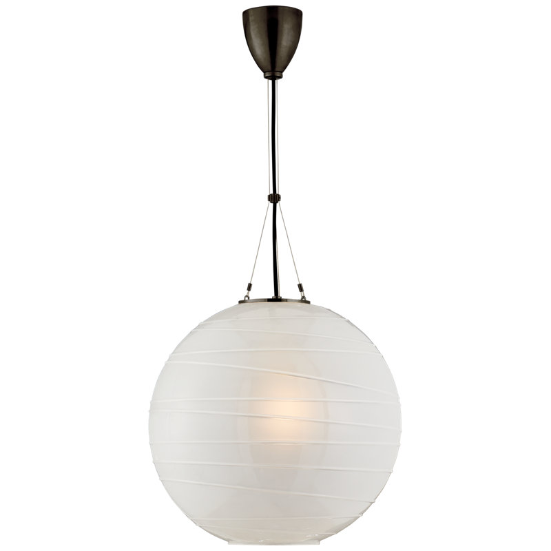 Alexa Hampton Hailey Medium Round Pendant, Gun Metal
