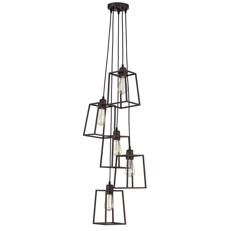 Habiba 5 - Light Oil Rubbed Bronze Cluster Pendant