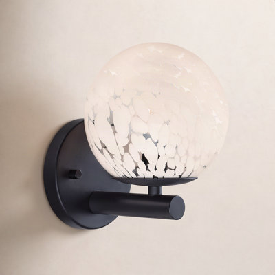 Chopin Single Light Glass Dimmable Armed Sconce