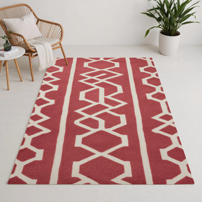 Tapis intérieur et extérieur rose Trellis