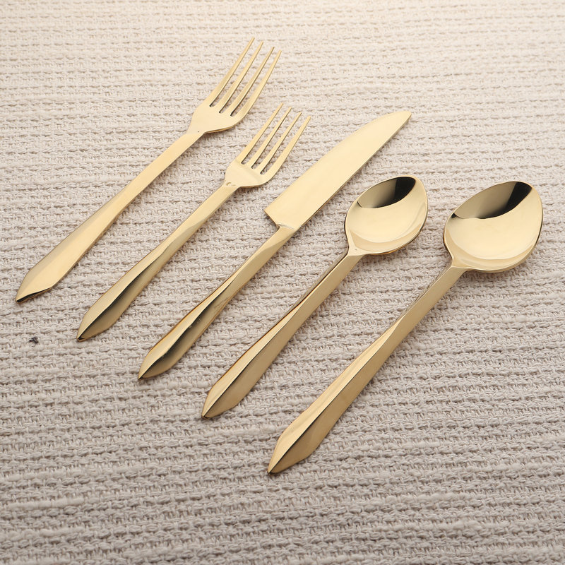 Estique PVD doré 20 pièces Ensemble de couverts (service pour 4)