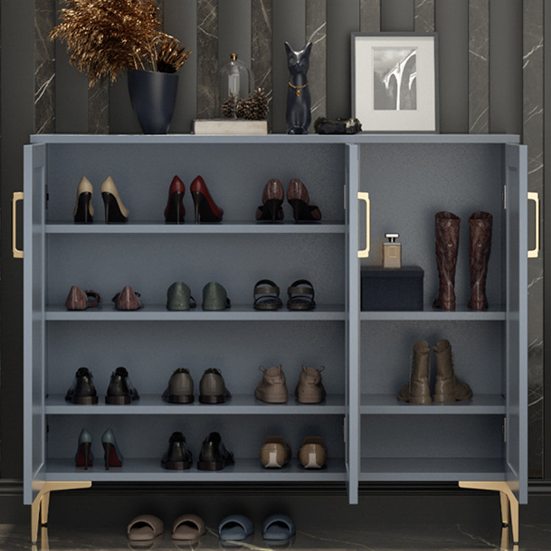 Rangement pour chaussures en aluminium gris foncé