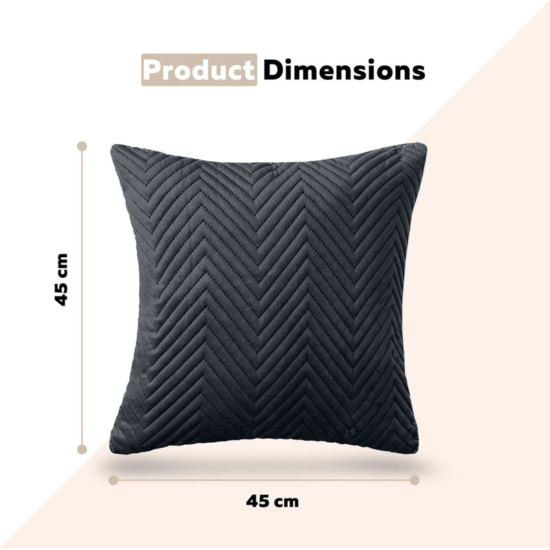 Square Cushion Cover, Black