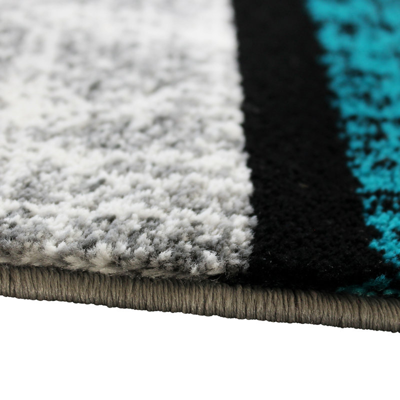 Tapis à motif géométrique moderne Skarthi, Rectangle 5 pi x 7 pi