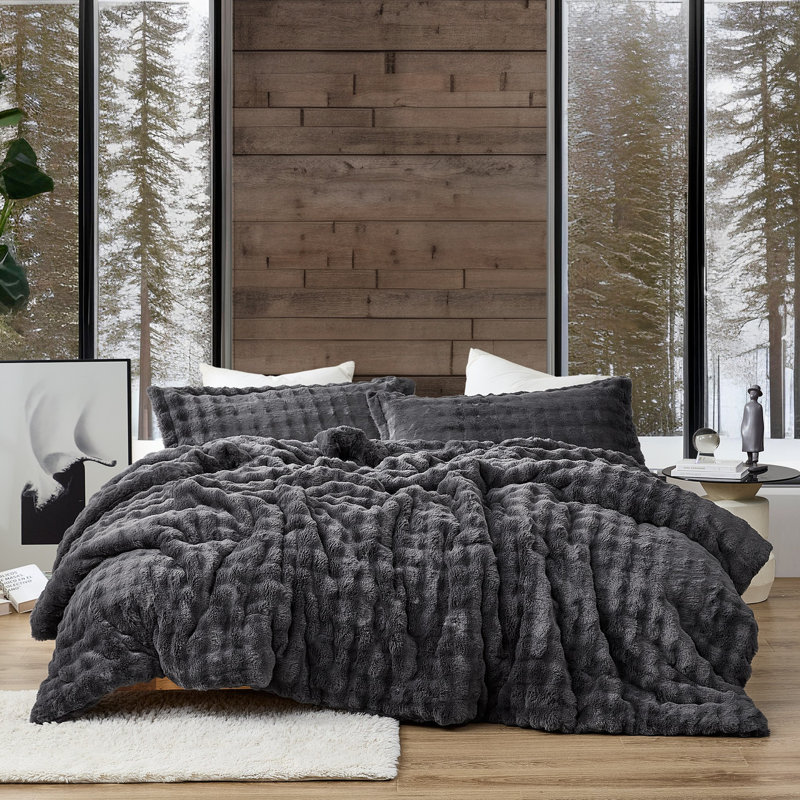 Snowball Double Chunky Bunny - Coma Inducer Oversized Comforter Set - Baby Thunderstorm Gray, Queen Comforter + 2 Queen Shams