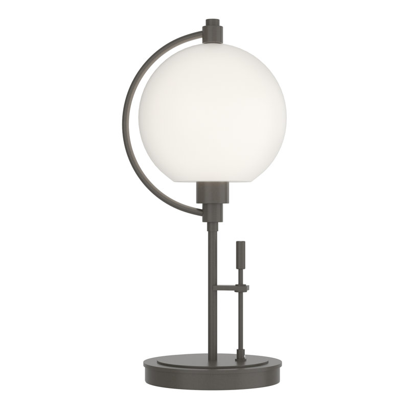 Pluto 19.3" Table Lamp, Opal, Dark Smoke
