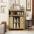 59.3''Sideboard with Sliding Barn Door and Mesh Panels,Farmhouse Buffet with Open Storage,Suitable for Living Room, Hallway, Balcony,Kitchen, Office-128964498