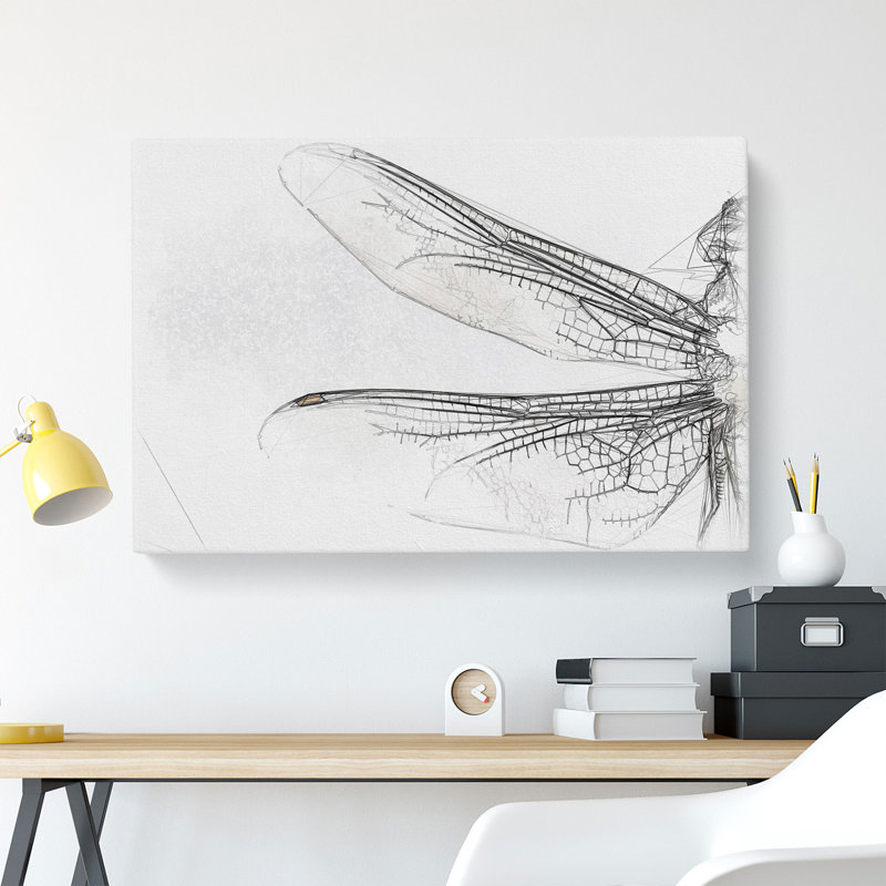 Dragonfly Vol.1 Sketch - Wrapped Canvas, 60cm H x 91cm W x 3cm D