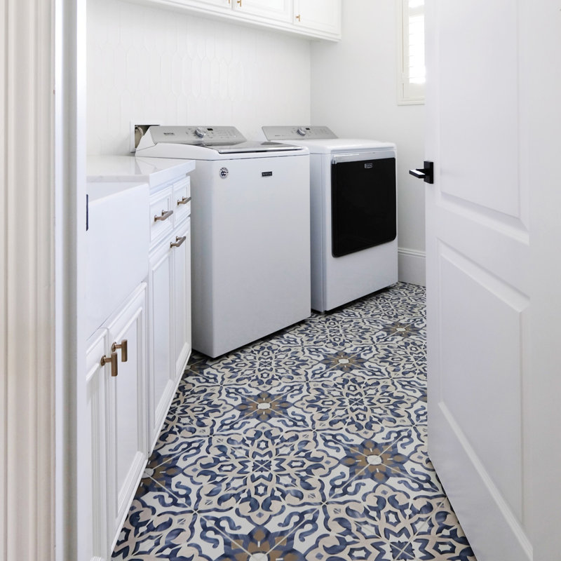 Villa Azul 10" x 10" Porcelain Spanish/Moroccan Singular Tile, Blue