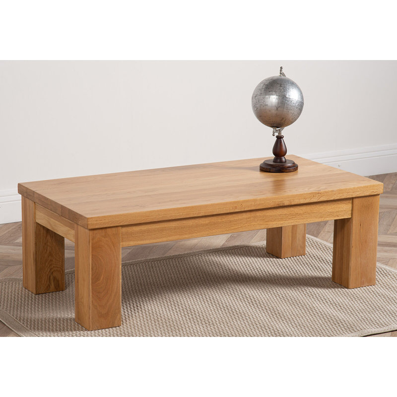 Ipava Solid Wood Four Leg Coffee Table, 40cm H x 62cm W x 122cm D