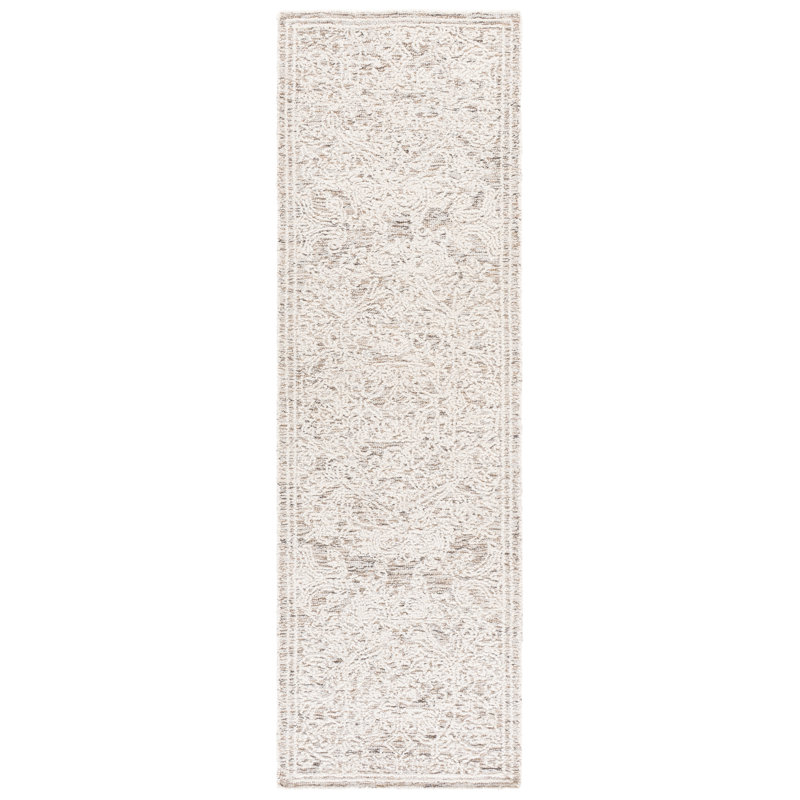 Abstract Hand Tufted Wool Oriental Rug, Runner 2'3" x 8'