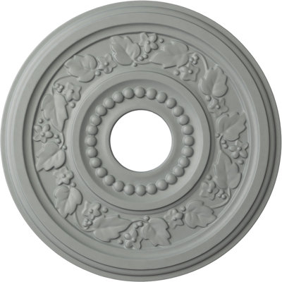 Médaillon de plafond Endurathane Genevieve, DE 16 1/8 po x P 3 1/2 po x P 7/8 po (convient aux auvents jusqu'à 3 1/2 po), apprêté en usine