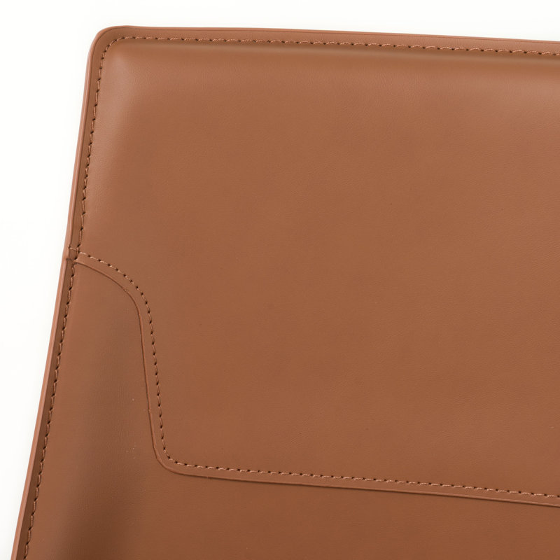 Merli - Modern Saddle Leather Dining Chairs, Cognac