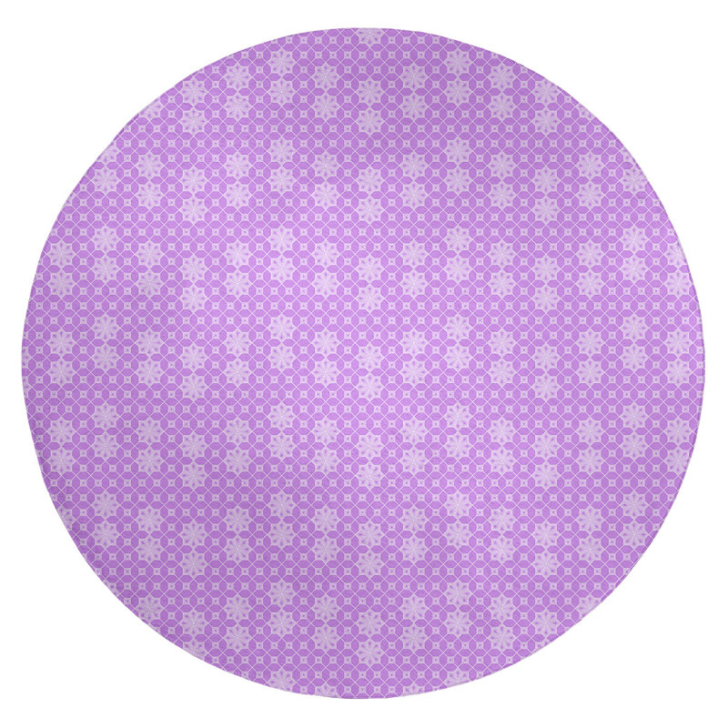 Tapis de réseau mauve classique treillis, Rond 5 pi