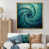 Toile avec cadre flottant or