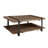 Alezzi 48" Wide Solid Wood and Metal Rectangular Coffee Table With 1 Shelf