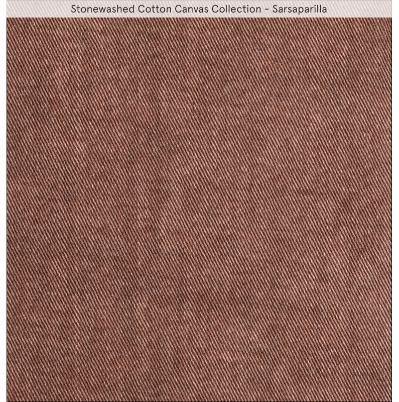 Stonewashed Cotton Canvas Solid Color Classic Chic Modern Rustic 14x42 Long Lumbar Pillow, Sarsaparilla