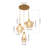 3-light Glass Suspended Chandelier