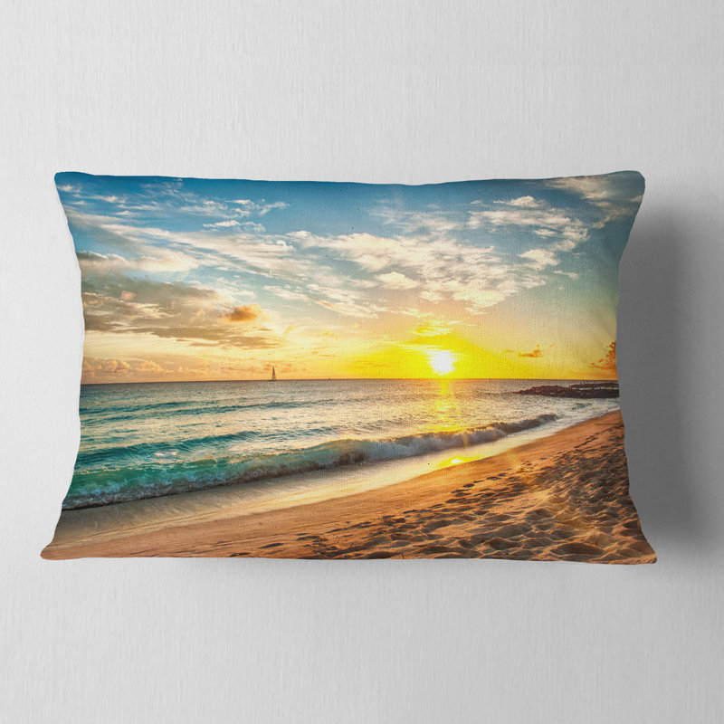 Coussin lombaire Seascape Beach à l'île de la Barbade