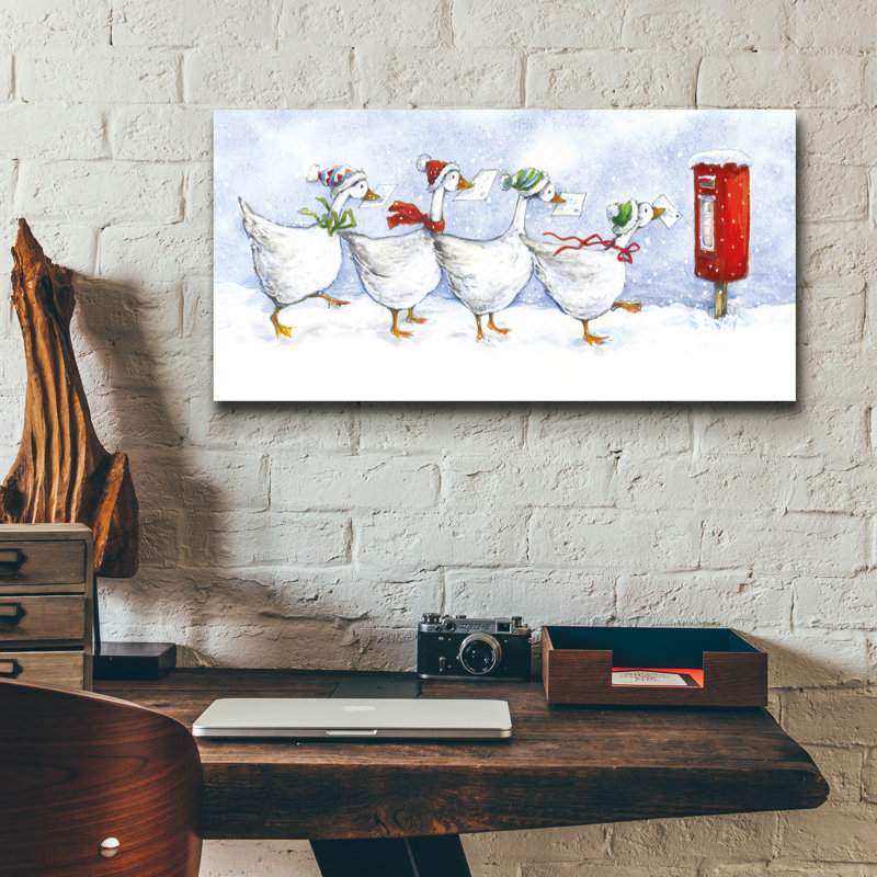  'Postal Geese' by Elle Media Group Ltd Acrylic Glass Wall Art, 24" x 12", 12" H x 24" W