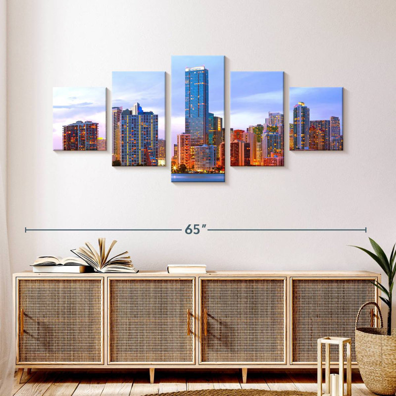 Miami Metropolitan Skyline, H 24 po x l 55 po
