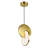 Integrated LED Mini Pendant Light, Brushed Brass Finish – Modern Hanging Fixture for Kitchen or Dining Area