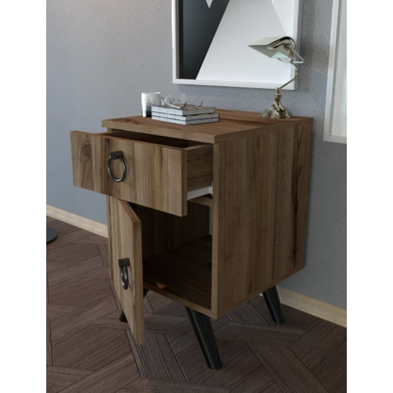 Tarbell 40cm W Manufactured Wood Bedside Table