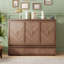 Grand lit escamotable avec armoire en bois de pin, charge USB intégrée et panneaux de conception géométrique-1214639371