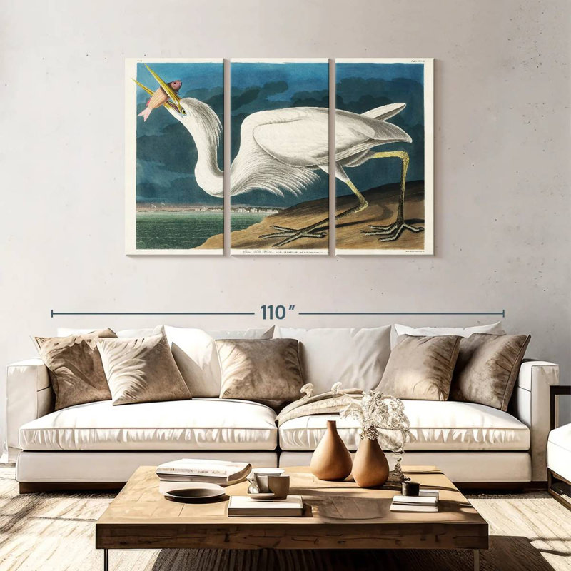Great White Heron, 48" H x 74" W