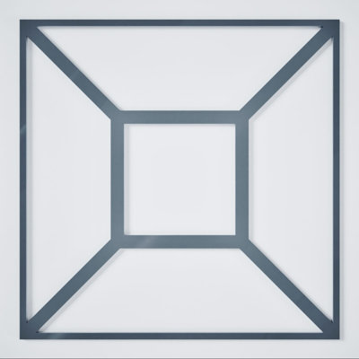Panneaux muraux décoratifs en acrylique Marion, moyen, l 15 3/8 po x H 15 3/8 po x T 1/8 po, gris foncé