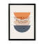 «Abstract Sun and Moon Geometrics in Blue and Orange», impression sur toile-59536537-59536536