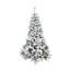 Pre-Lit Heavily Flocked Pine Medium Artificial Christmas Tree - Multicolor Lights-1606126954
