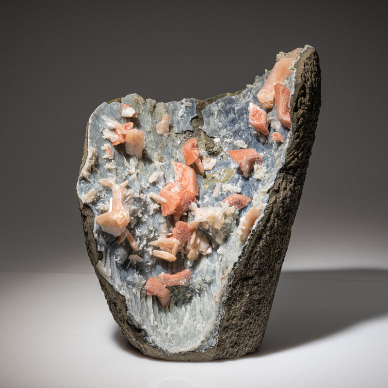 Heulandite On Chalcedony With Stilbite From Sawda, Maharashtra, India