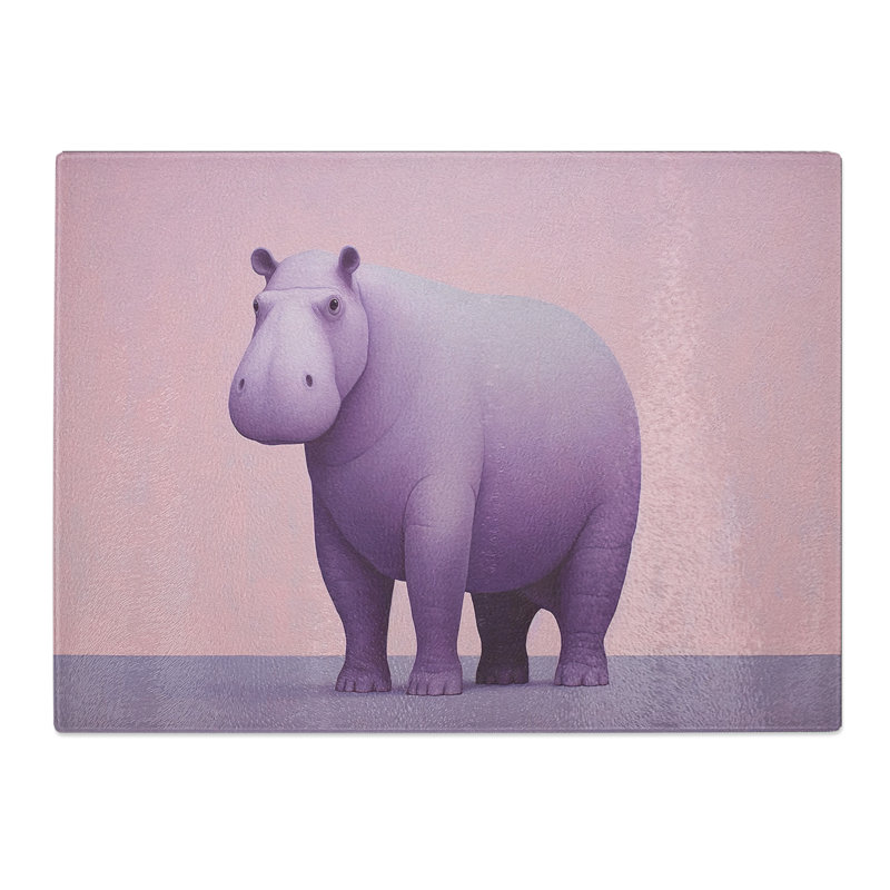 Hippo Minimalism  Glass Chopping Board