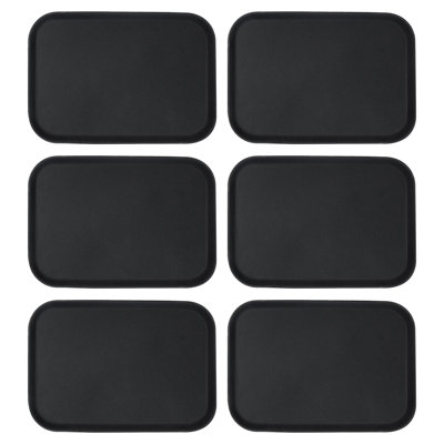 Argon Tableware - Rectangular Non Slip Serving Trays - Set of 6