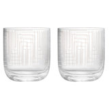 Maze - Double Old Fashioned Tumblers - Set of 2 - Clear