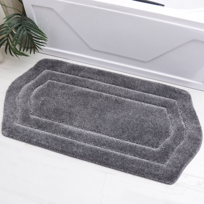Shilynn Non-Slip Bath Rug – Soft Absorbent Polyester, Skid-Resistant Backing, Machine Washable