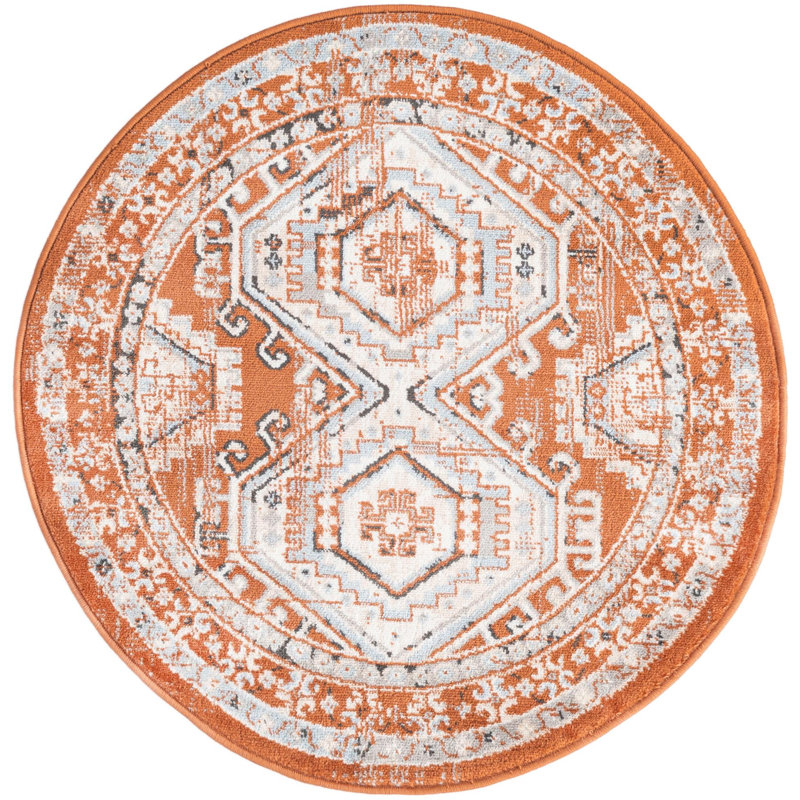 Filey Oriental Indoor Rug, Round 3'1"
