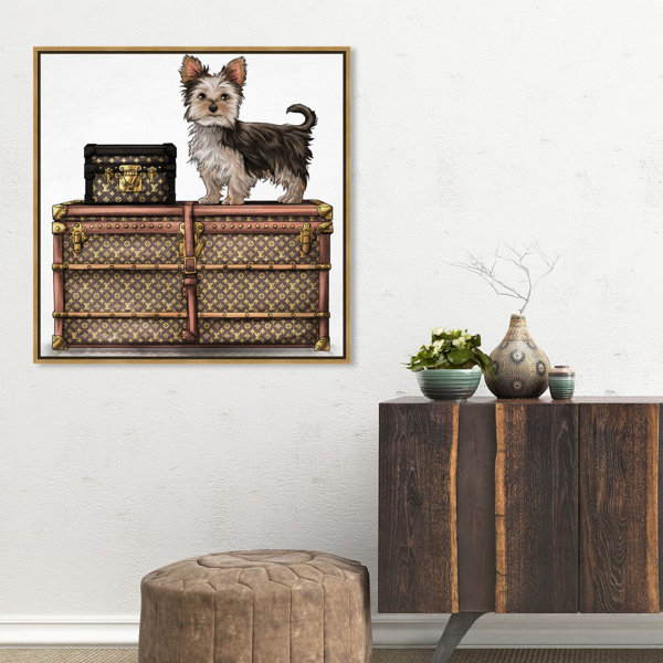 The Stupell Home Decor Collection Orange Yorkie Puppy Dog Fashion