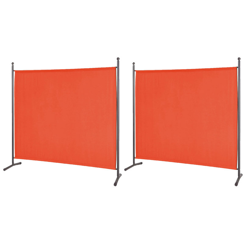 178cm H Single Panel Room Divider, Orange, 178cm H x 178cm W x 3.4 cm D