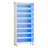 28.35" White 8-Tier Shoe Storage Cabinet With LED Light Strip