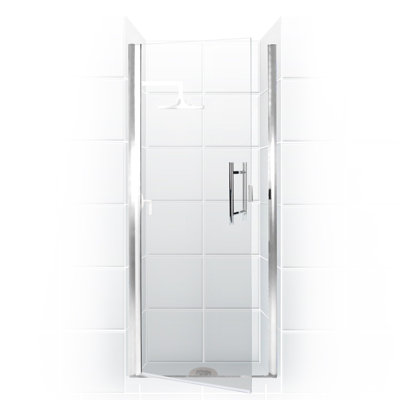 Paragon Series 34" x 74" Hinged Semi-Frameless Shower Door