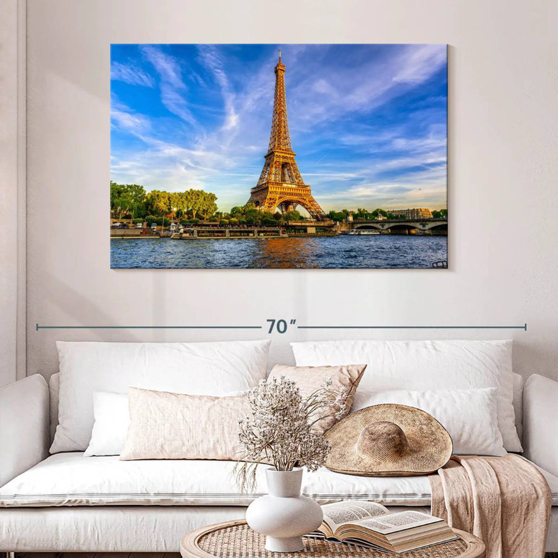 Hannes River Seine Eiffel Tower, 32" H x 48" W