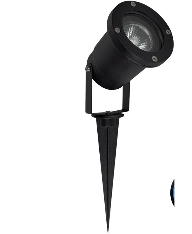 Lightner Black Aluminum Spotlight, Warm White