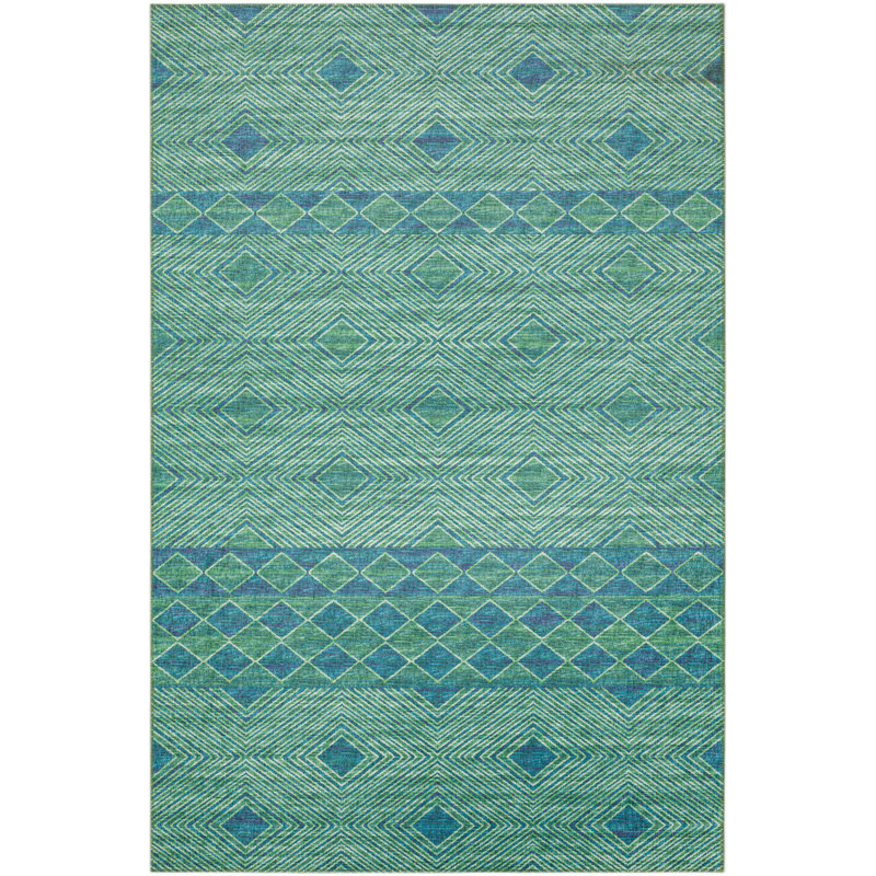 Ancell Chenille Washable Geometric Rug, Rectangle 5' x 7'6"