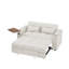 Canapé-lit en chenille beige avec accoudoirs avec rangement, port USB et table d'appoint-1486146935