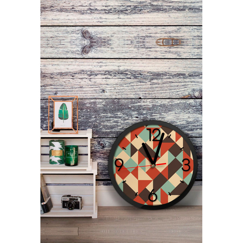 Stylish Decorative Wall Clock, 14.2 x 14.2 x 0.4 inches | 100% MDF, Thickness: 0.2 inches | Lightweight at 1.0 lbs | Perfect for Home & Office Decor, Modern Design with Elegant Finish