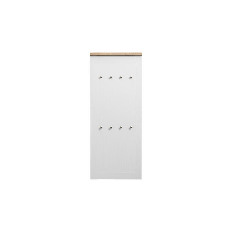 Harry 8 - Hook Panel Accessories, White / Oak