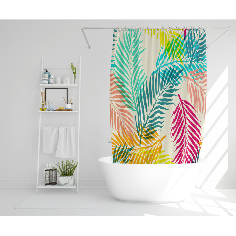 Tecca Polyester Shower Curtain, 168cm H x 168cm W